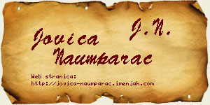 Jovica Naumparac vizit kartica